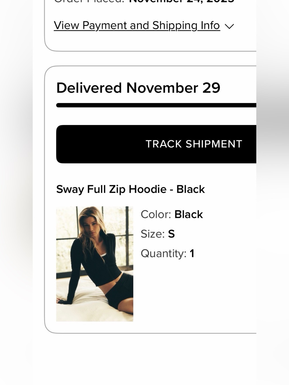 Alo sway full zip hoodie black - Picture 8 of 8